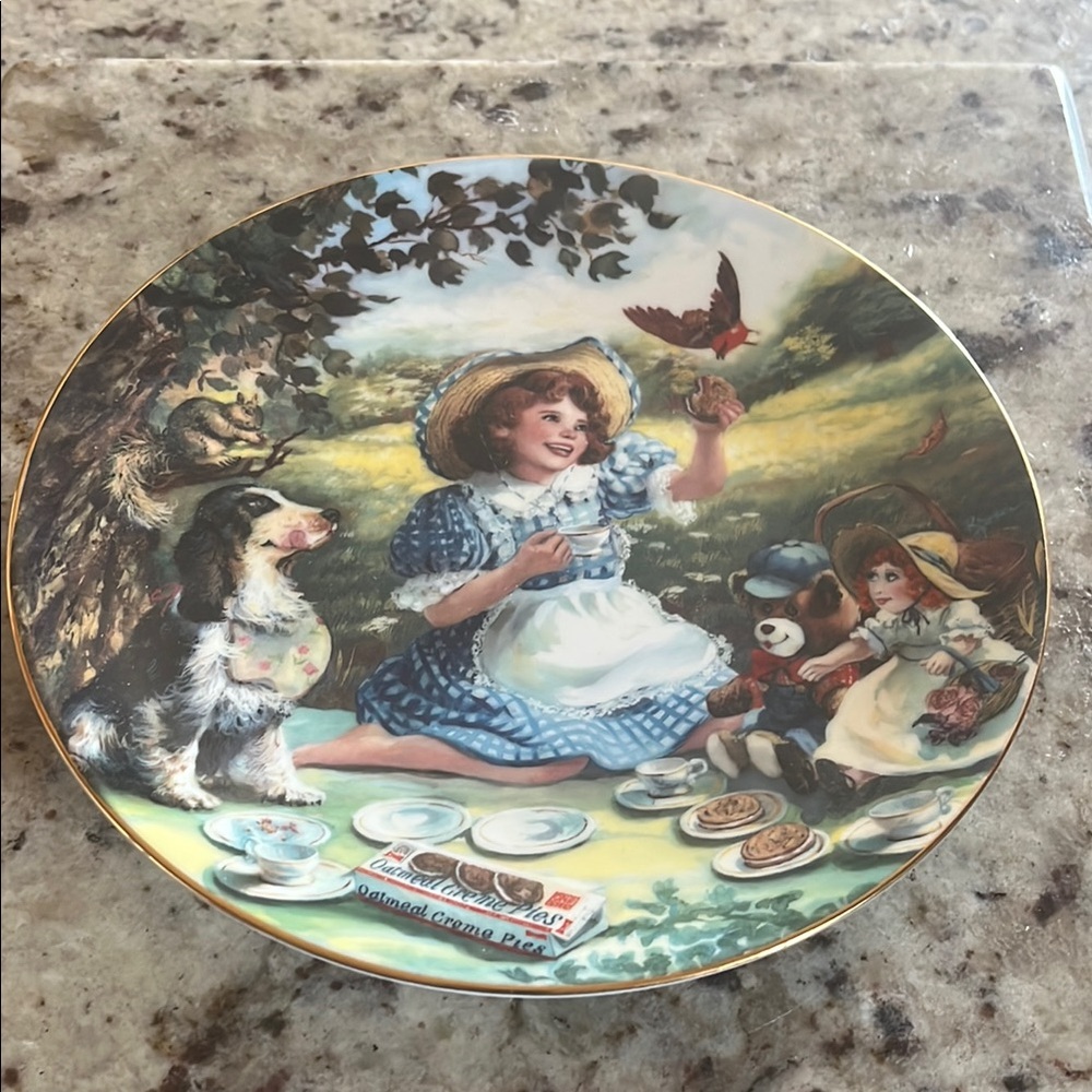 Little Debbie Picnic Scene 40th Anniversary porcelain Decorative Plate